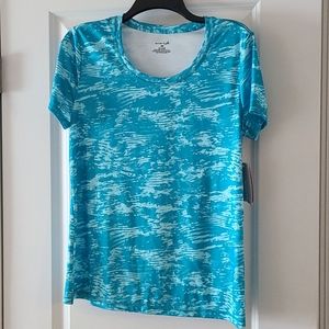 Exertek teal print woman's shirt size M